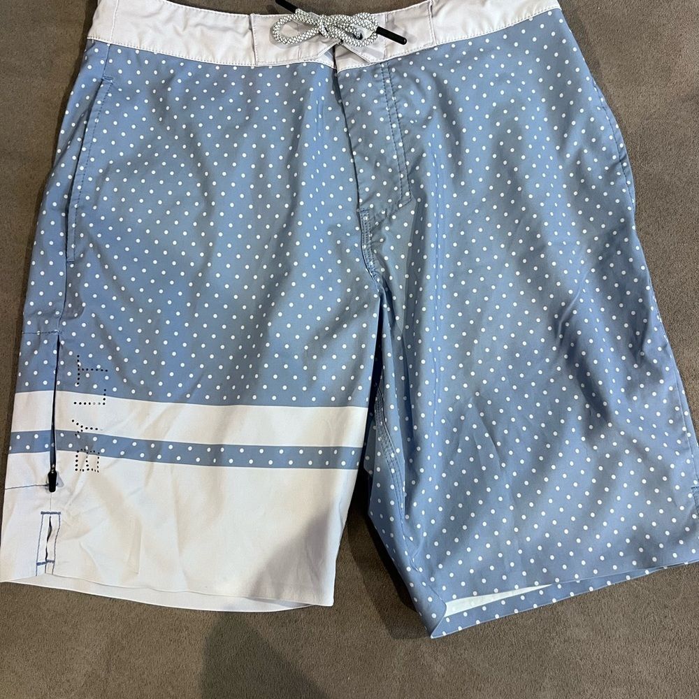BYLT Basics Light Blue Polka Dot Board Shorts